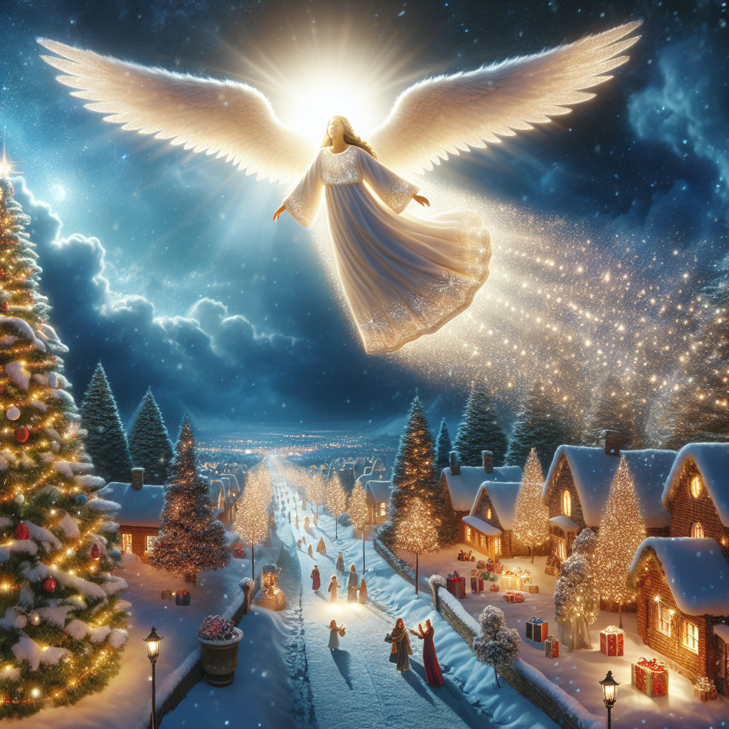 Ángel de Navidad: Protector Iluminado en Tiempos Festivos 1